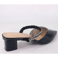 2020 Flat Shoes slipper Girl rhinestone chain style leather casual c288 Ladies women manufacturer Flats